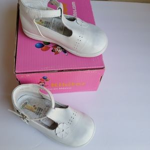 Baptism T bar White shoes girl